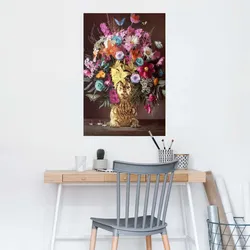 Poster REINDERS "Lion Vase", bunt (farbe bild(er): bunt), B:61cm H:91,5cm T:0,1cm, Holzwerkstoff, Bilder