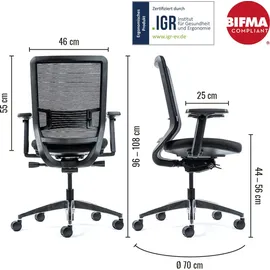 Yaasa Chair Classic Stoff Schwarz