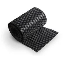 zaun|zu® Doppelstabmattenzaun 2,55 m Schwarz/Rattan