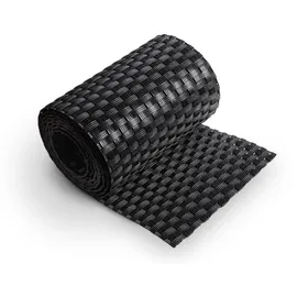 zaun|zu® Doppelstabmattenzaun 2,55 m Schwarz/Rattan