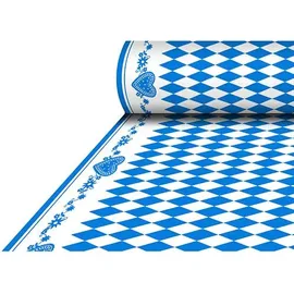 Papstar Tischdecke Airlaid 25 m x 118 cm Blau, Weiß