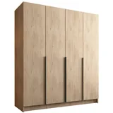 Mirjan24 Drehtürenschrank Salkor I 200 x 215 x 58 cm Eiche/Braun