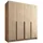 Mirjan24 Drehtürenschrank Salkor I 200 x 215 x 58 cm Eiche/Braun