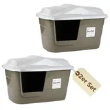 2x Hundehütte Katzenhütte Hundehöhle für kleine Hunde Katzenhöhle Hundehaus Katzenhaus Indoor Outdoor Wetterfest Kunststoff Drinnen Draußen