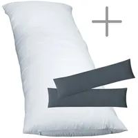 EXKLUSIV HEIMTEXTIL 1 x Füllkissen 40x80 cm + Jersey