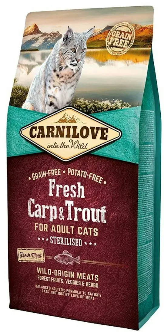 Carnilove Katze Trockenfutter Karpfen und Forelle 1 x 6kg