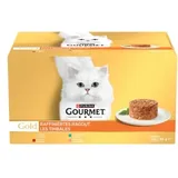 GOURMET Gold Nassfutter Katze, Adult, Raffiniertes Ragout 48x85g