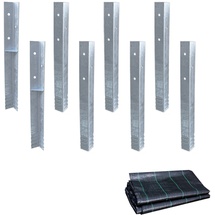 Wickey SolidLock für Spielturm Schaukel inkl. Unkrautvlies, Anker, Pfostenanker für Klettergerüst & Gartenzaun - 8