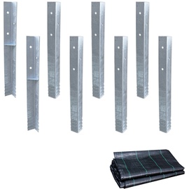Wickey SolidLock für Spielturm Schaukel inkl. Unkrautvlies, Anker, Pfostenanker für Klettergerüst & Gartenzaun - 8