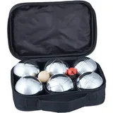 Relaxdays Boule Set Metall 6 Kugeln