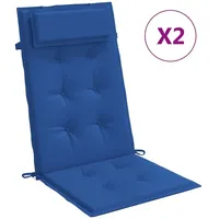 VidaXL Hochlehner-Auflagen 2 Stk. Königsblau Oxford-Gewebe