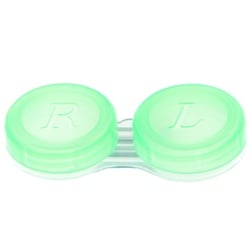 Kontaktlinsenbehälter transparent grün