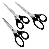Leitz 54260095 Universal Universalschere Rechtshänder, Linkshänder 165 mm, 185 mm, 205 mm Schwarz
