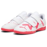 Puma Future Play It V Hallen-Fußballschuhe Kinder 01 - PUMA white/fire orchid 30