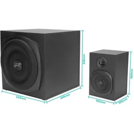Speedlink GRAVITY LT 2.1 Subwoofer System Lautsprecher, Schwarz