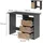 Vicco Schreibtisch Meiko, Anthrazit/artisan, 105 x 50 cm mit Schubladen, Vicco