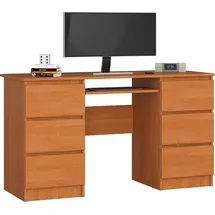 Akord A11 in der Farbe Erle mit 6 Schubladen B135 x H77 x T50 cm,