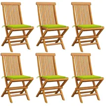 vidaXL Gartenstuhl 60 x 60 x 89 cm grün 6 St.