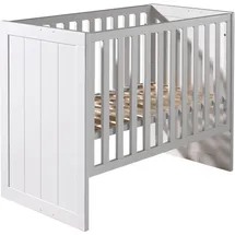 58 aufm Kessel Babybett Karalynn 127x68x90 Gitterbett MDF Weiß