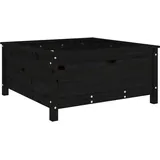 vidaXL Pflanzkübel Schwarz 82,5x82,5x39 cm Massivholz Kiefer