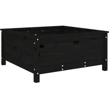 vidaXL Pflanzkübel Schwarz 82,5x82,5x39 cm Massivholz Kiefer
