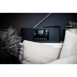 PEAQ PDR 370 BT-B Internetradio, DAB+ Radiotuner, FM Tuner, Internet-Radio, DAB+, FM, Internet Radio, DAB, Bluetooth, Schwarz
