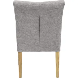 Home Affaire Armlehnstuhl HOME AFFAIRE "King BESTSELLER", grau (hellgrau, eiche natur), B:60cm H:92cm T:65cm, Polyester, Stühle, Armlehnstuhl, Esszimmerstuhl mit bequemer Polsterung, Esszimmersessel mit Armlehnen