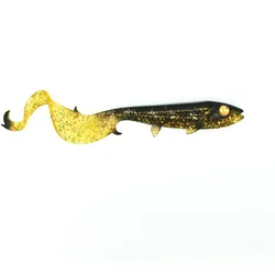 Gummiköder - Hostagevalley Curlytail Spotted Bullhead 24cm SCHWARZ|gold NO SIZE