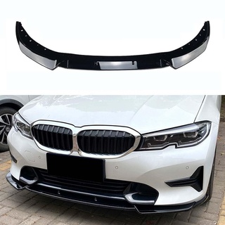 RPSSAT Auto Vorderen Stoßfänger Vorne Lippe Vorne Schaufel Für BMW 3 Serie G20 G21 320i 325i 2019-2022 Außen Zubehör,A Glossy Black