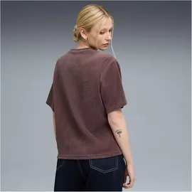 Puma Elevated Relaxed Velour Rib Tee Rosine XS