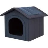 Hundehütte Hundehöhle Hundebett Hundehaus Katzenhöhle mittle M - 44x38 cm Navy blau