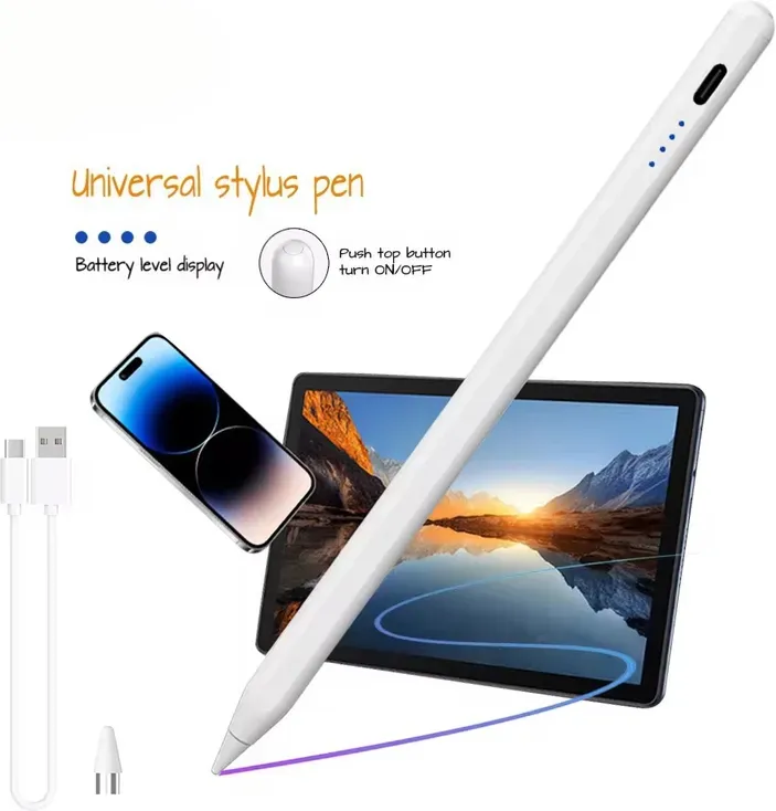 VoxorAI HL-U05 Weißer Stift, Stylus, Aktiver Stylus, Tablet-Stift für iOS, iPad, Android und Microsoft Universal.