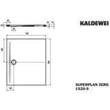 Kaldewei SUPERPLAN ZERO 1520-5, Duschwanne mit Wannenträger extraflach, 90x75cm, 352047983661, Farbe: Warm Beige 20 mit Perl-Effekt