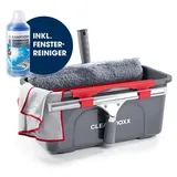 Clean Maxx Fensterreiniger-Set 7-tlg. Grau/Rot