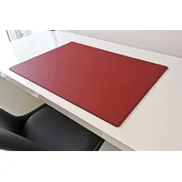 Schreibtischunterlage in Echt Leder Rindsleder 90cm x 50cm Bordeaux Weinrot