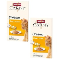 Animonda Carny Creamy - Doppelpack 2X 6x15g (180g) | Cat Cream mit Huhn & Taurin | der cremige Katzen Snack für Feinschmecker