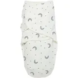 Meyco Baby Pucksack - 4-6 Monate - Pucktuch Swaddle für Neugeborene - 100% Baumwolle - Oeko Tex Zertifiziert - weicher Schlafkomfort - atmungsaktiv & feuchtigkeitsabsorbierend - Moon Indigo
