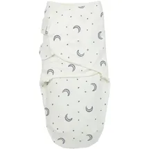 Meyco Baby Pucksack - 4-6 Monate - Pucktuch Swaddle für Neugeborene - 100% Baumwolle - Oeko Tex Zertifiziert - weicher Schlafkomfort - atmungsaktiv & feuchtigkeitsabsorbierend - Moon Indigo