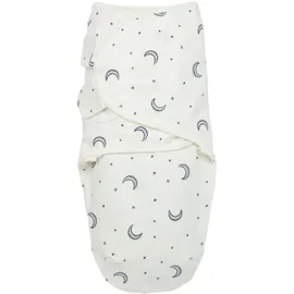 Meyco Baby Pucksack - 4-6 Monate - Pucktuch Swaddle für Neugeborene - 100% Baumwolle - Oeko Tex Zertifiziert - weicher Schlafkomfort - atmungsaktiv & feuchtigkeitsabsorbierend - Moon Indigo
