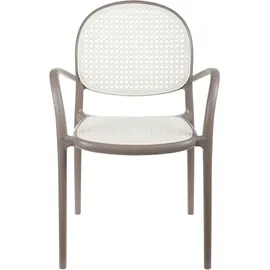 Beliani Gartenstuhl 2er Set Hellbraun