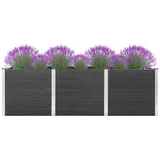 vidaXL Hochbeet 300 x 50 x 91 cm Grau