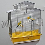 Vogelkäfig,Wellensittichkäfig,Exotenkäfig,60 cm Vogelkäfig Vogelbauer Wellensittich Kanarien Voliere Vogelhaus Käfig IZA 2 II gelb