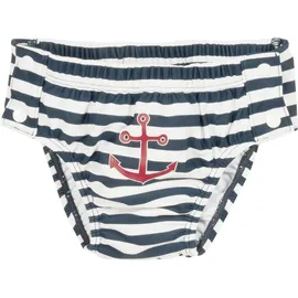 Playshoes Badehose UV-Schutz Windelhose Maritim zum Knöpfen blau 62/68 - ca. 0-3 Monate