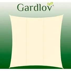 gardlov Sonnensegel Quadratisch 3,6x3,6 m für zuverlässigen Sonnenschutz Wasserdicht inkl. Befestigung Garten Strand Camping 23165, Farbe:Beige