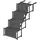 PRO PLUS Hundetreppe faltbar Schwarz 101 x 47 x 76 cm