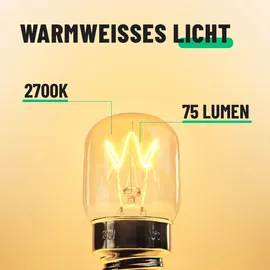 greate Backofenlampe E14 15W 4er Pack weiß
