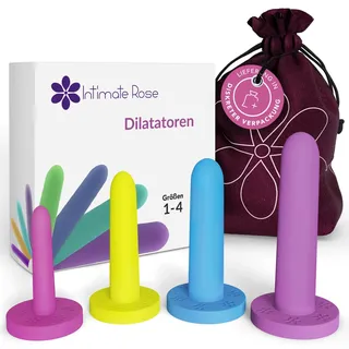 Dilatoren Set Größe 1–4 (4 Stück) – Medizinische Silikon Dilatoren für Frauen, Weicher Vaginaldehner zur Sanften Vaginal Dehnung & Intimen Entspannung