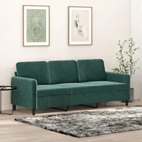LAPOOH 3-Sitzer-Sofa Dunkelgrün 180 cm Samt, Loungesofa, Sofas & Couches, Relaxsofa, Couch für Wohnzimmer, Couch Mit Schlaffunktion - 359454