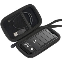 Aenllosi Hart Tasche Hülle für Western Digital WD_Black P50 Game Drive SSD 500GB 1TB 2TB Externe Festplatte Schwarz