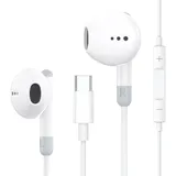 USB C Kopfhörer für iPhone 15 16 Plus Pro Max, Typ C In-Ear Kopfhörer mit Kabel, HiFi Stereo Ohrhörer mit Mikrofon und Lautstärkeregler für iPad Pro/Air/Mini, Samsung Galaxy S24 Plus Ultra S23 Ultra